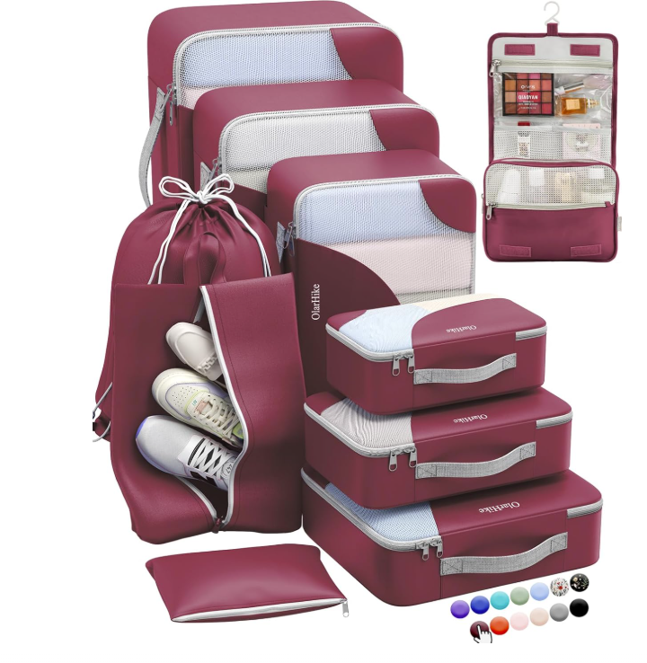 10 piece Packing Cube Set
