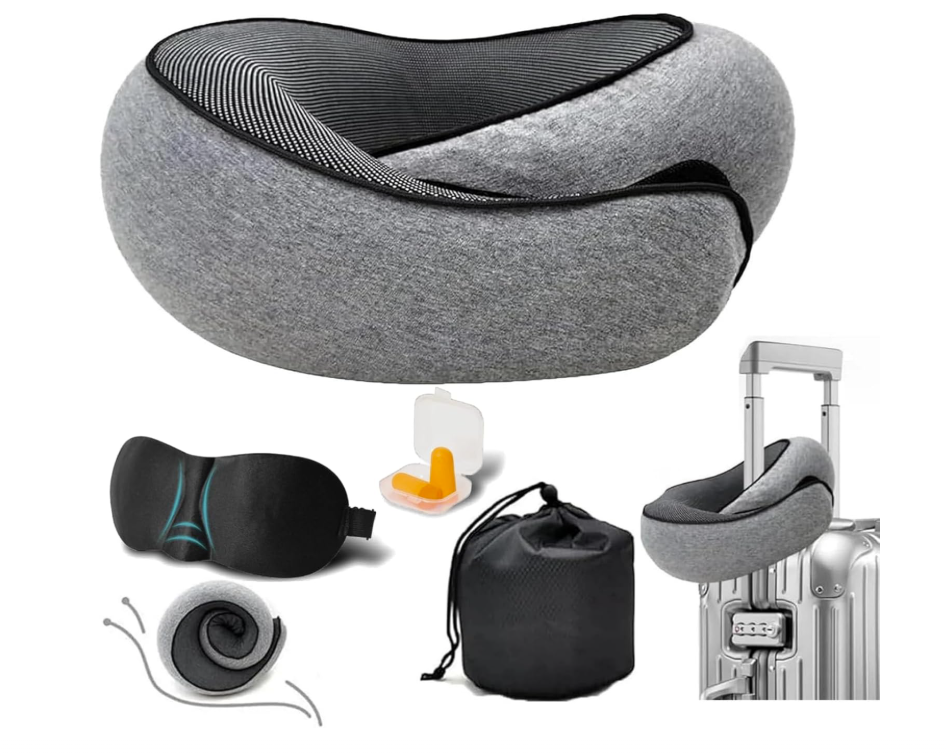 Neck Pillow set with protecting eye mask