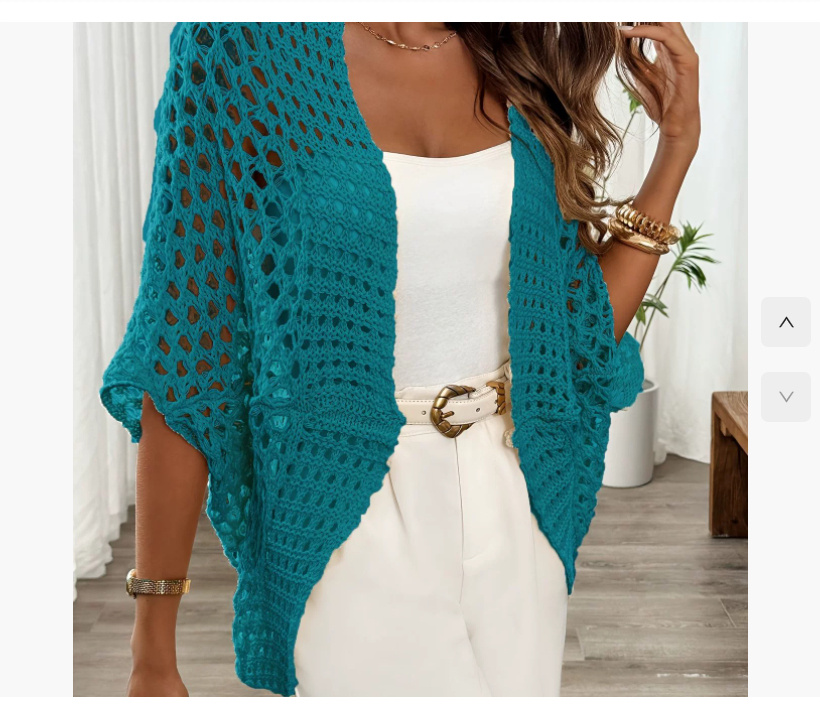 Women's Open-Knit Crochet Cardigan Cover-Up - Image 7