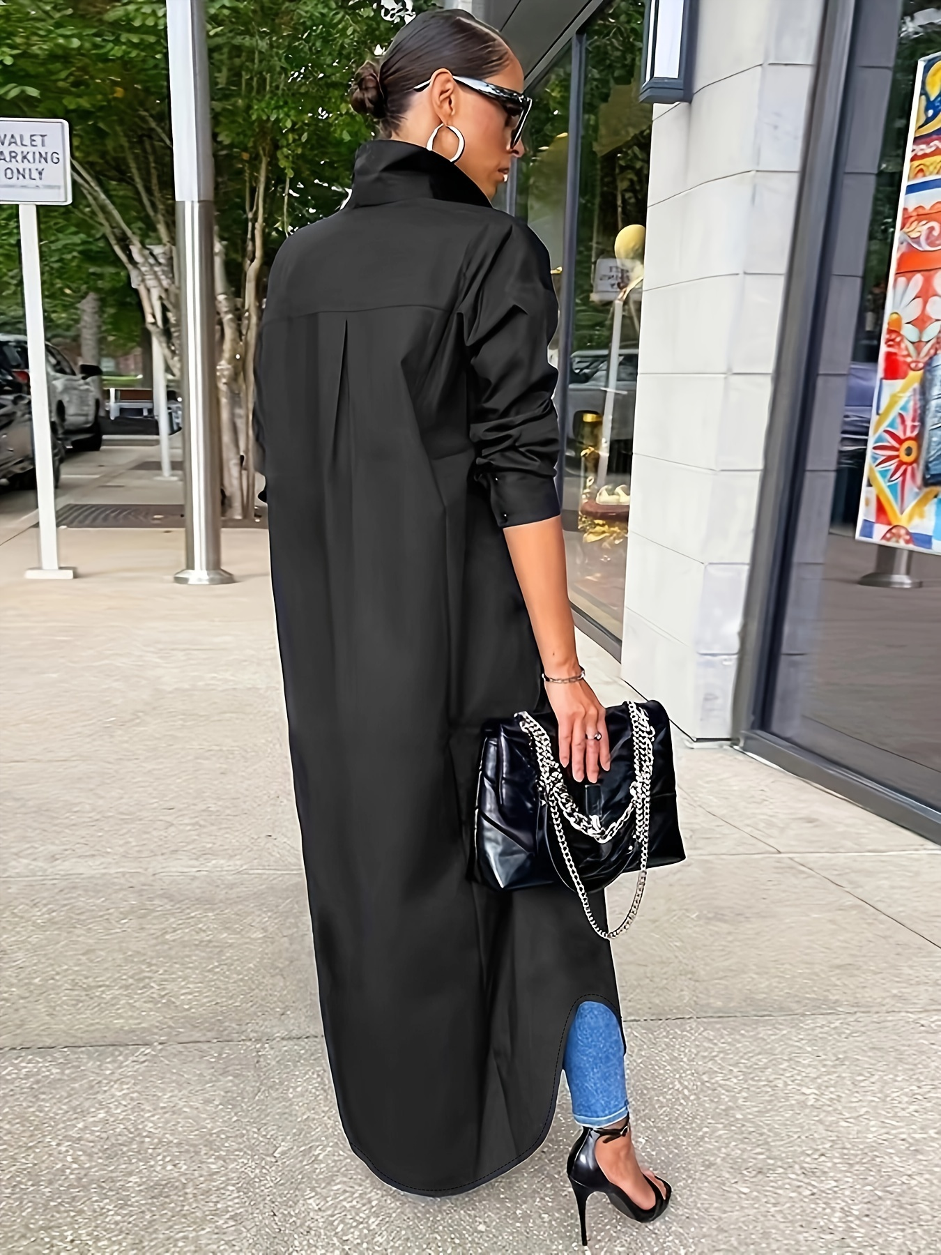 Women's Long Sleeve Multi-Wear Shirt Dress - Image 7