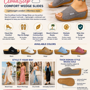 Women's CloudStep Comfort Wedge Slides