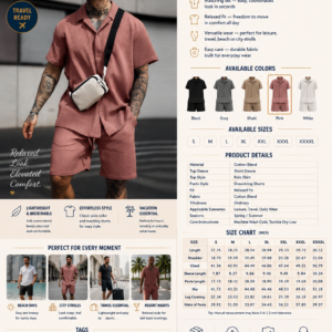 Men's Voyager Resort Polo & Shorts Set