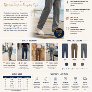 Men's Relaxed Fit Straight-Leg Casual Pants