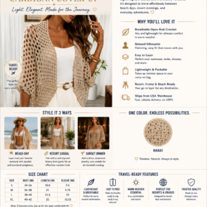 Women's Open-Knit Crochet Cardigan Cover-Up