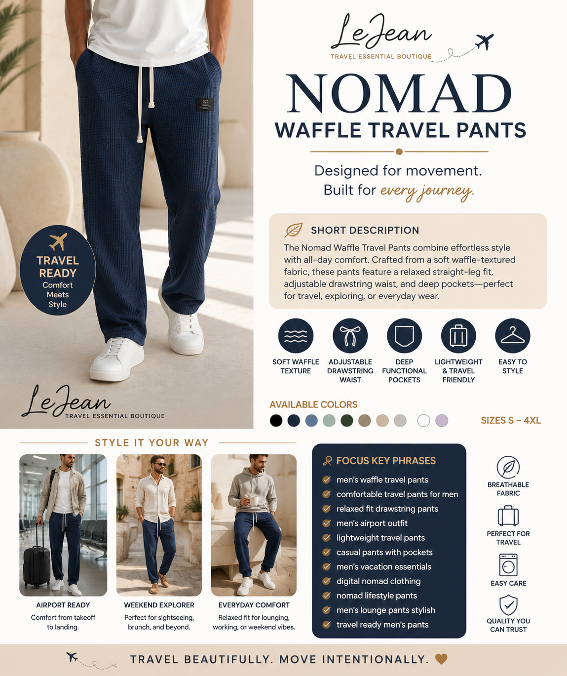 Nomad Waffle Travel Trousers